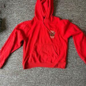 BDG Bright Red Hoodie with Logo